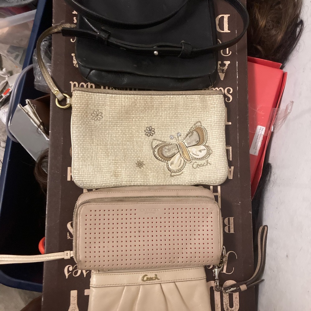 Used coach wristlet/wallet bundles.